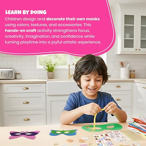 Image of BaCHPan Mask Making Kit for Kids 5+ | DIY Craft Activity Set