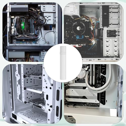 JJUNW Soporte para tarjetas gráficas, aluminio GPU para tarjetas gráficas, vertical, altura ajustable, soporte para tarjetas gráficas (74 mm a 120 mm), color blanco - imagen 7