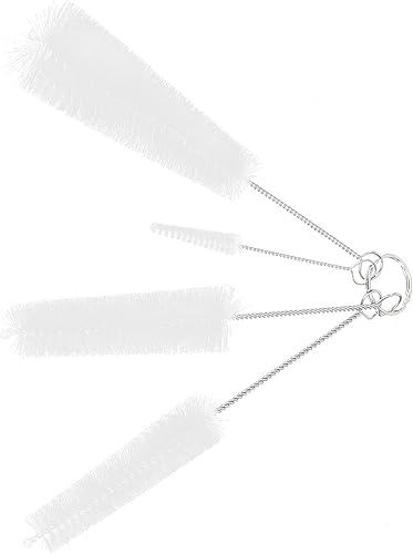 Miniatura 4 de TOPINCN Cepillo para botellas, tetera, limpiador de trompeta, cepillo de boquilla para tetera, cepillo de boca de 4 piezas, vaso de acero inoxidable