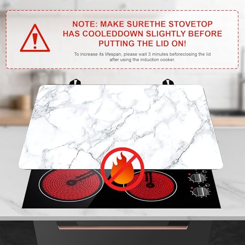 Image of Stove Top Cover for Home Decoration Kitchen Pad Washable Cooktop Covers Countertop Stove Protector Mat for Home Kitchen Cooktops (white, 28 inchx20 inch)