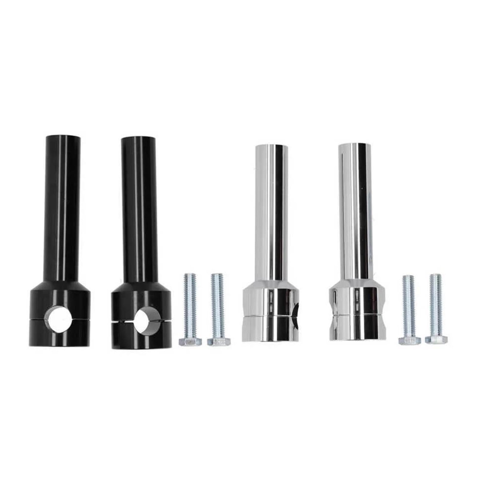Elevadora Manillar Kit Adaptador Abrazadera Montaje para Elevadores Manillar 2 Piezas 25 Mm Accesorios Aleación Aluminio para Motocicletas(Negro)