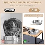 Upgraded Elevated Cat Bowls with Food Mat,15°Tilted Stand Anti Vomiting Raised Cat Dishes for Food and Water,2 Stainless Steel Bowls for Cats and Puppy - Image 2