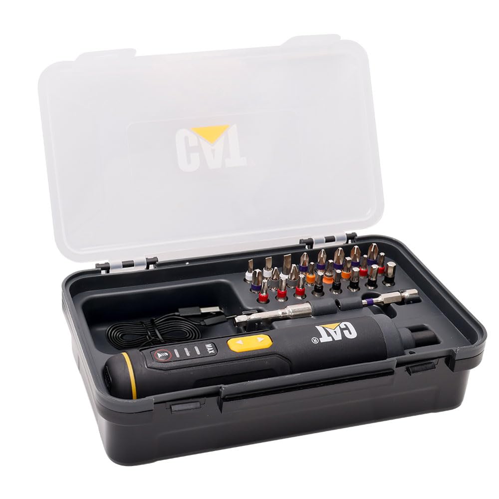 CAT DX1110 - Destornillador inalámbrico inteligente (3,6 V/1,5 Ah Li-ion + 26 puntas