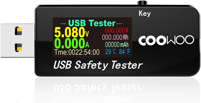 USB Tester Eter, USB C Power Eter, Current Eter, 2-in-1 Digital - Foto 3