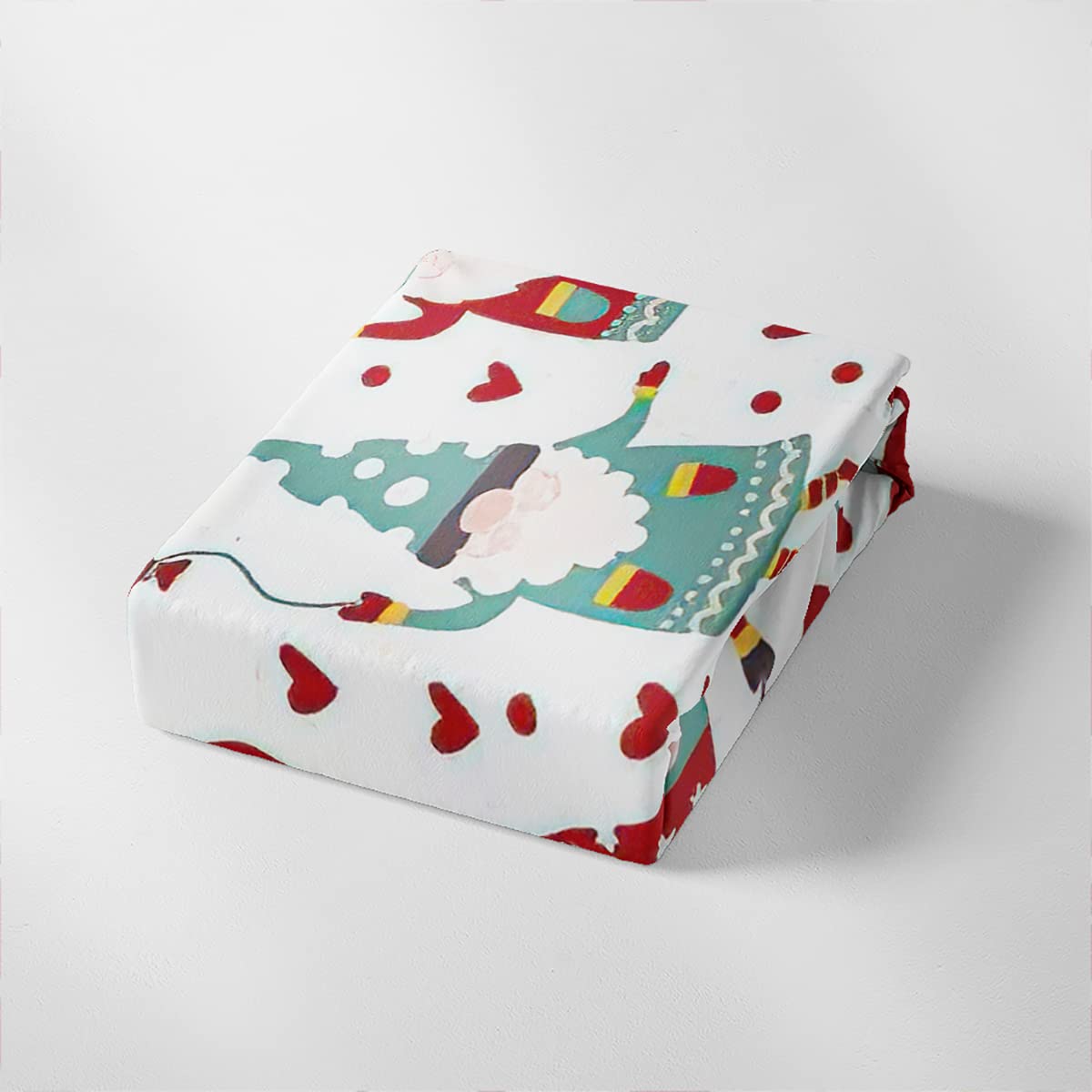 HOSIMA Christmas Gnome Duvet Cover Set Fairy Tale Fantasy Dwarf Dwarf Elf Cartoon Doodle 3 Piece Bedding Breathable Soft Microfiber Fabric Set with 2 Pillow Covers Twin Size Queen3pcs 88