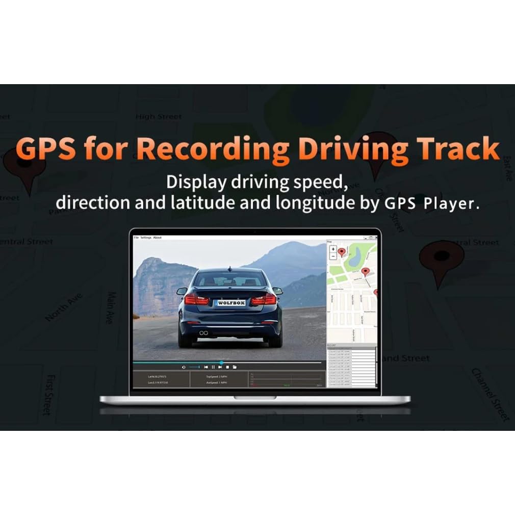 4K lustrzana kamera samochodowa z lusterkiem Carplay i Android Auto, kamera samochodowa przednia i tylna z funkcją śledzenia GPS WIFI, 11-calowa kamera z lusterkiem wstecznym ze sterowaniem głosowym /