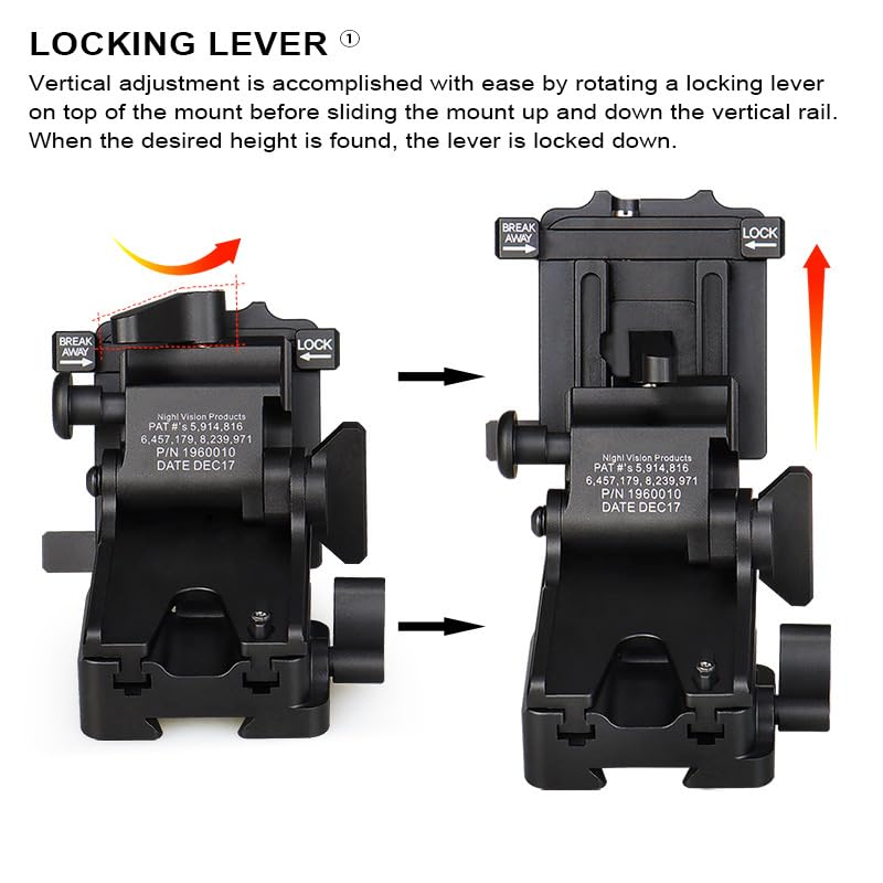Hanlong Tactical Night Vision Goggles NVG Mount Metal Helmet Bracket Fully Modular Interface System for PVS14/PVS18/PVS15/PVS7, Sand