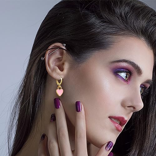 Preppy Earrings for Women Drop Dangle Earrings Set Aesthetic Earring Packs for Birthday Christmas Trendy Jewelry Gifts2