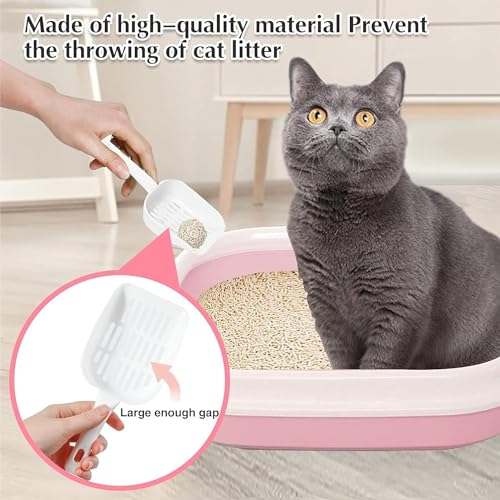 Image of Cat Litter Box Cat Extra Large (19inch) Liiter Box Tray with Free Scooper, cat Litter Tray, Litter Box for Cats Large, Adult Cats & Rabbits Toilet Litter Basin |Large Litter Tray (Color May Vary)