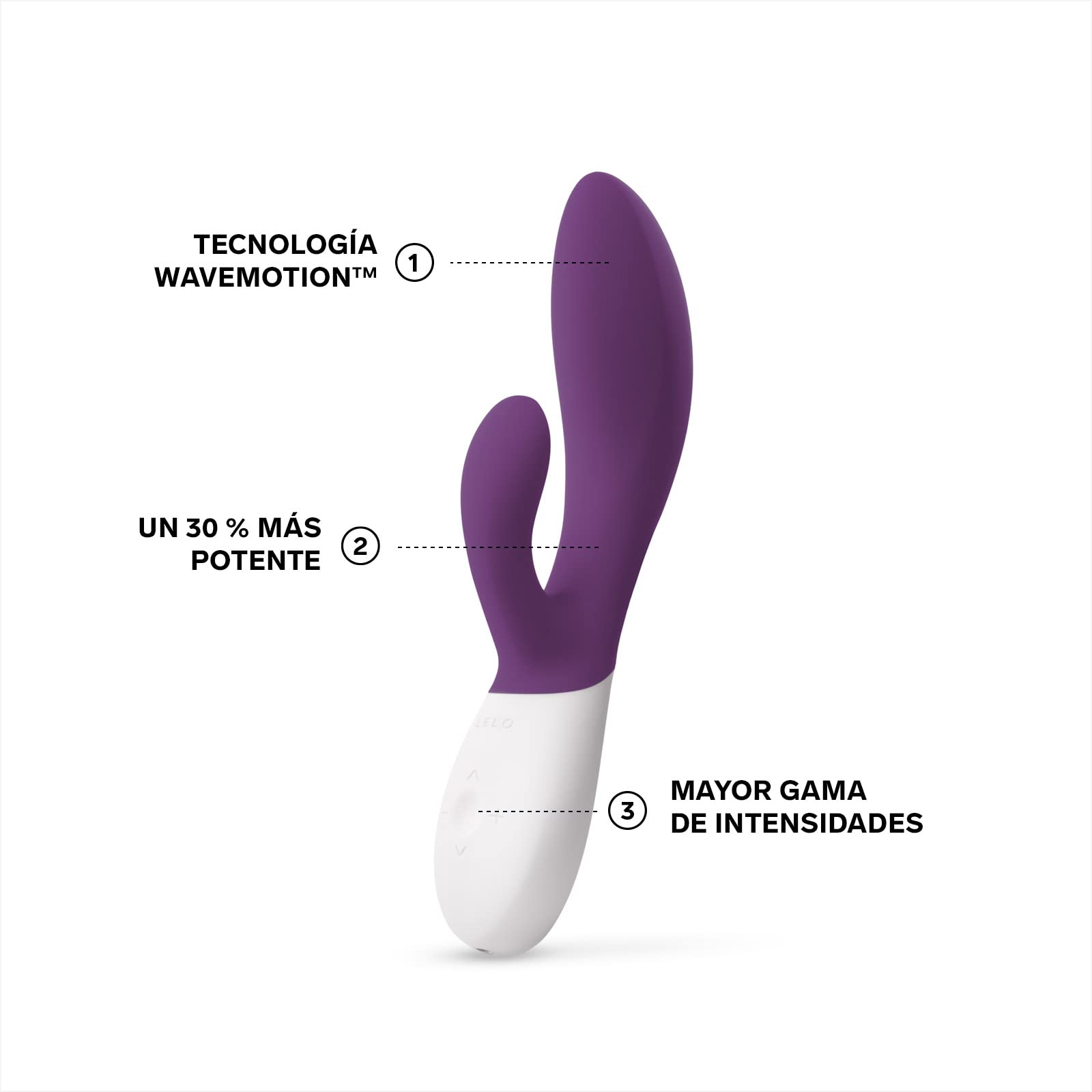 LELO INA WAVE 2, Juguete Erótico de Doble Acción, Conejito Vibrador para Mujer con Tecnología WaveMotion y 12 Modos de Placer, Purple