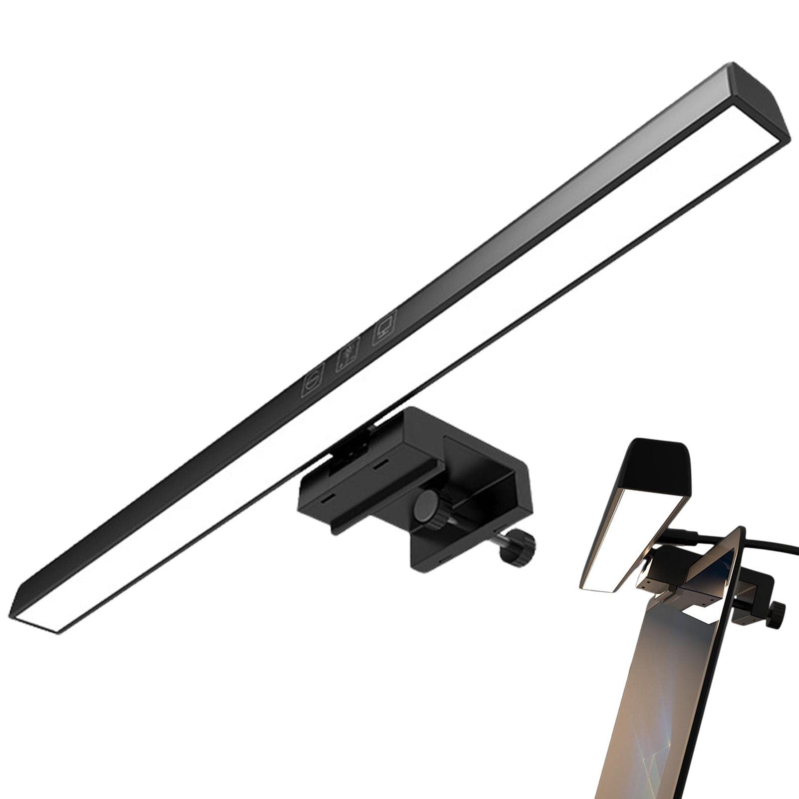 Eayoly Tb-30Sc Black Computer Monitor Light | Computer Screen Lamp - Dimmable Desk Lamp For, Laptop, Keyboard, Architect, Stepless Dimming Eye-Caring