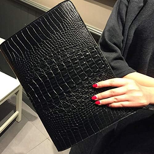 CLARA Crocodile Pattern Clutch Purse Oversized PU Leather Envelope Clutch Evening Handbag - Image 2