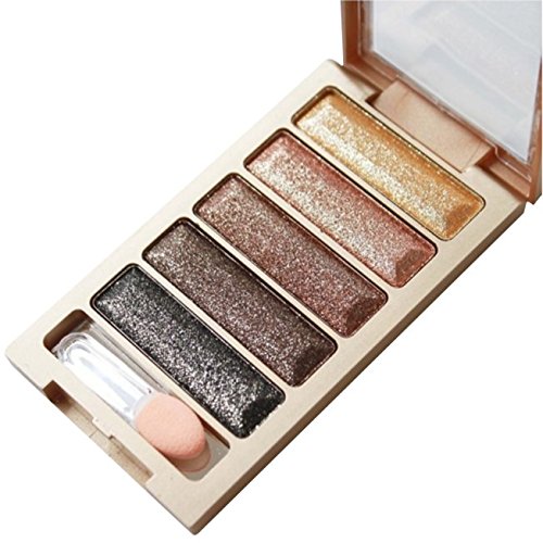 Eyeshadow,Baomabao 5 Color Glitter Makeup Eye Shadow Palette