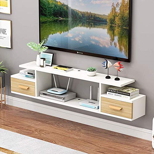 Schwimmendes Regal Wandmontage Audio- / Videokonsole TV-Regal TV-Ständer Board Rack TV-Schrank Medienkonsole Spielekonsole Regal für Kabelboxen