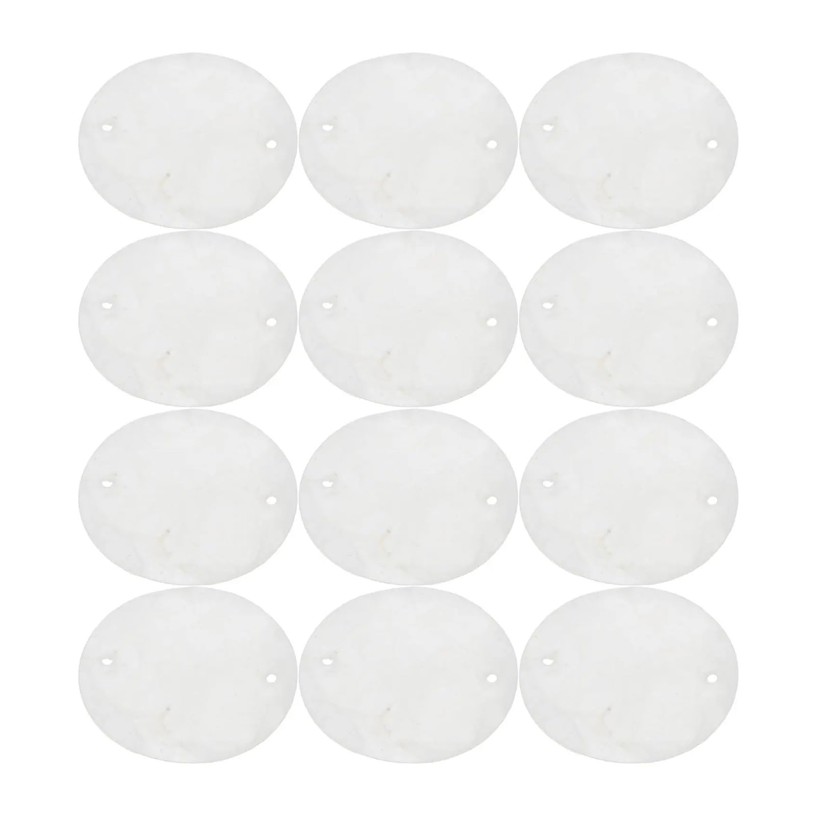 LuoAXINN Capiz Shells 100Pcs Round Capiz Shell Discs Flat Shells Dual Holes DIY Wind Chimes Door Curtains Seashell Crafts
