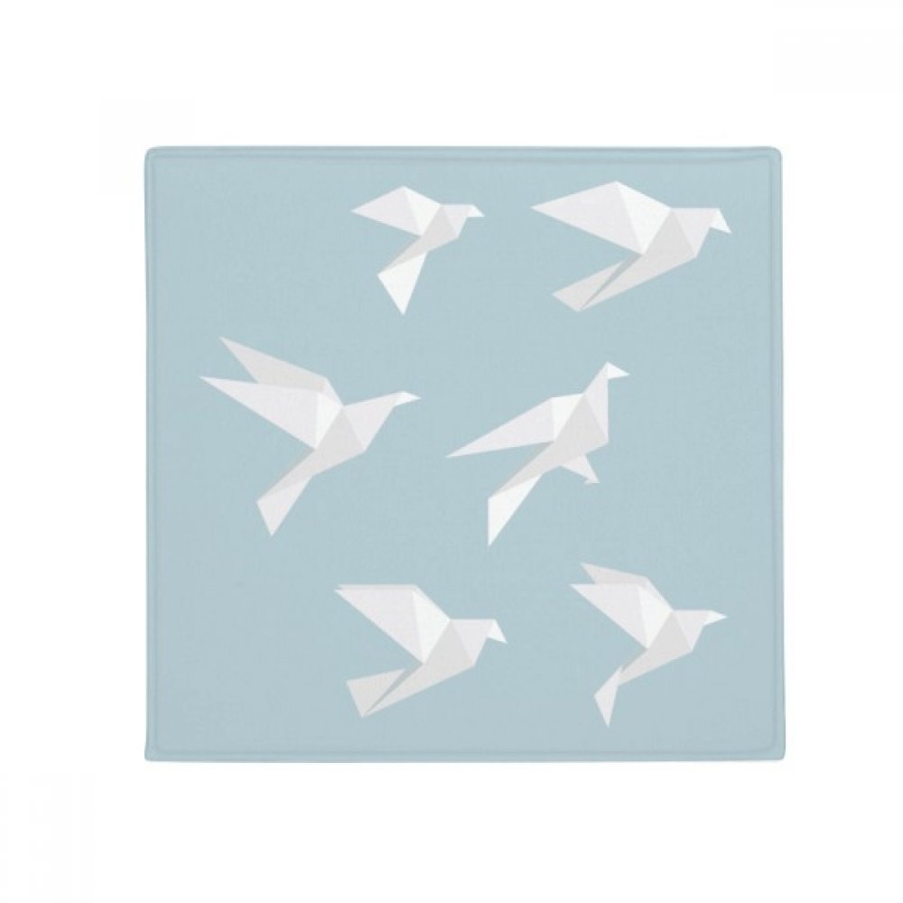 Tapis de sol pigeon origami géométrique 80x80cm multicolore antidérapant pour cuisine
