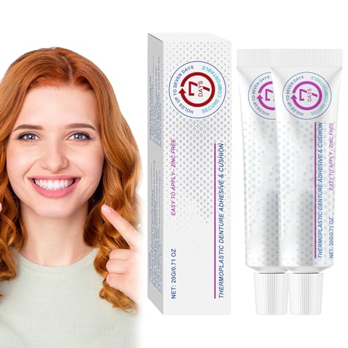 Dental Adhesive,2pc Colle Dentaire Extra Forte,Adhésif pour Prothèse Dentaire,Fixation Extra Forte,Colle Adhésif pour Dentier,Adhésif Thermoplastique pour...