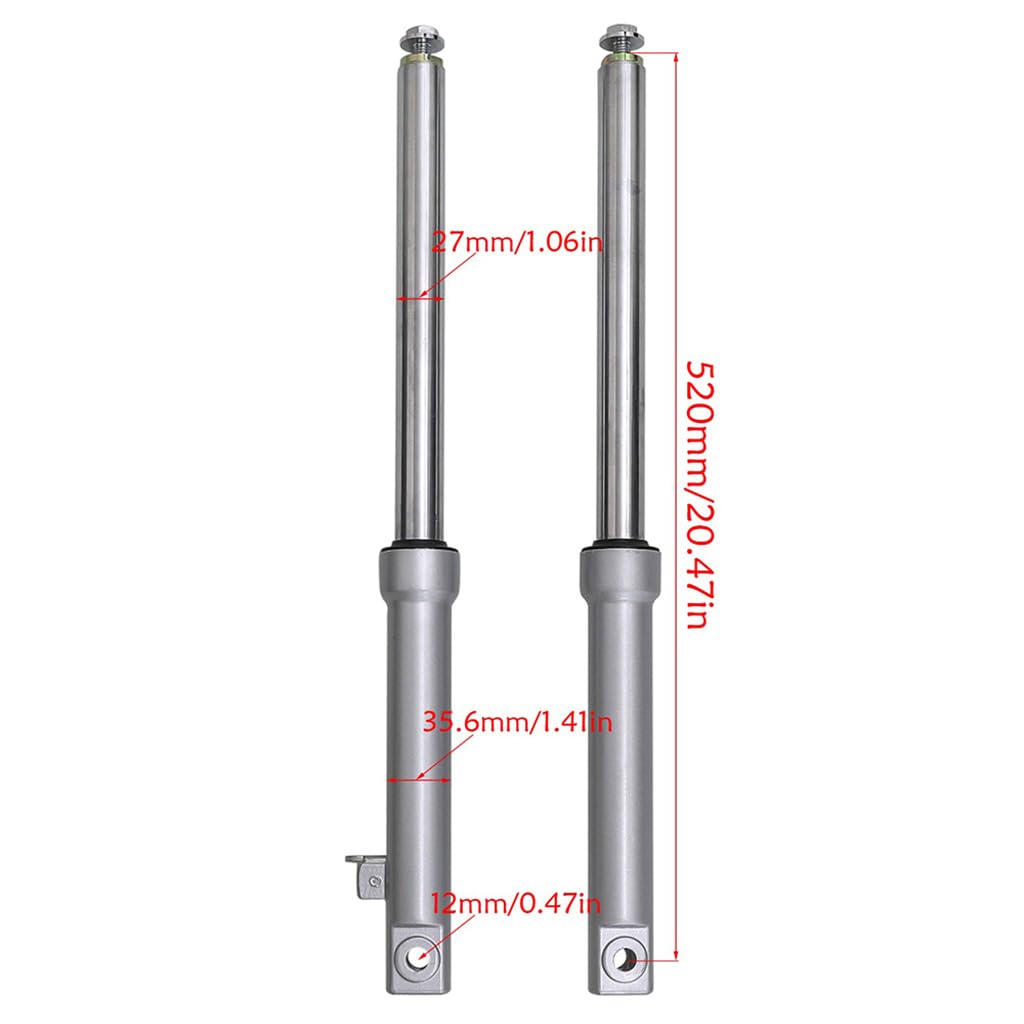 Front Fork Shocks Set For Yamaha PW50 PW Peewee 50 - 480mm Length, Direct Replacement