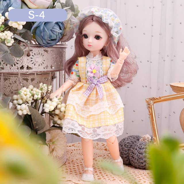 Image of DSR inch 30CM Smart Doll (Yellow ) Doll Toys with Full Set Clothes Shoes Wig Makeup Gift for Kids Gift All Day(Movable Joint-Small Doll-30CM-(White))