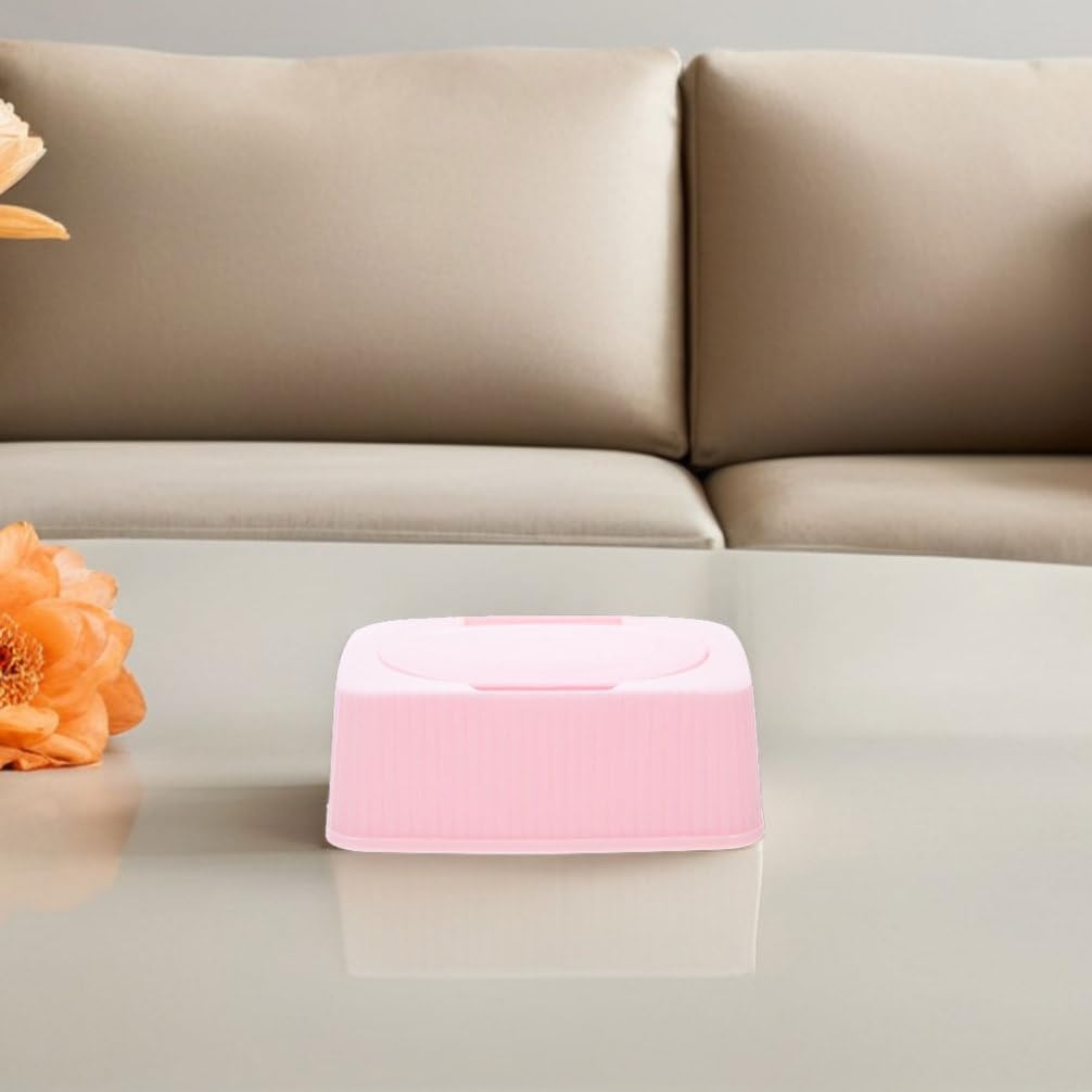Unomor 5pcs Wipes Dispenser Refillable Wipe Holder with Lid-Portable Travel Paper Case Tissue Storage Box Makeup Cotton Organizer