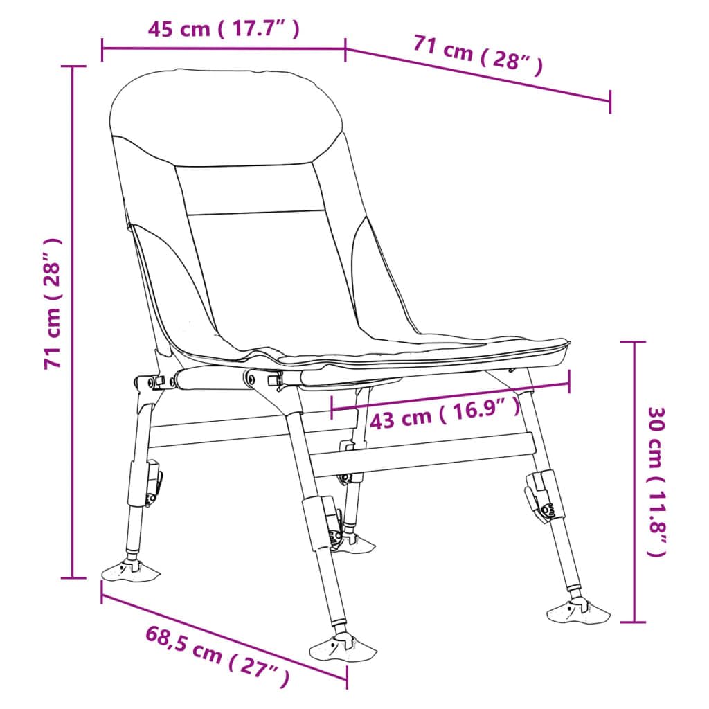 vidaXL Chaise de pêche chaises de pêche siège de pêche