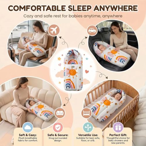 Image of StarAndDaisy 3 in 1 Baby Sleeping Bag for New Born, Baby Bedding Set, Washable & Foldable Cotton Design Godari, Toddlers Bed, Baby Bedding, Baby Mattress, Cradle Bed