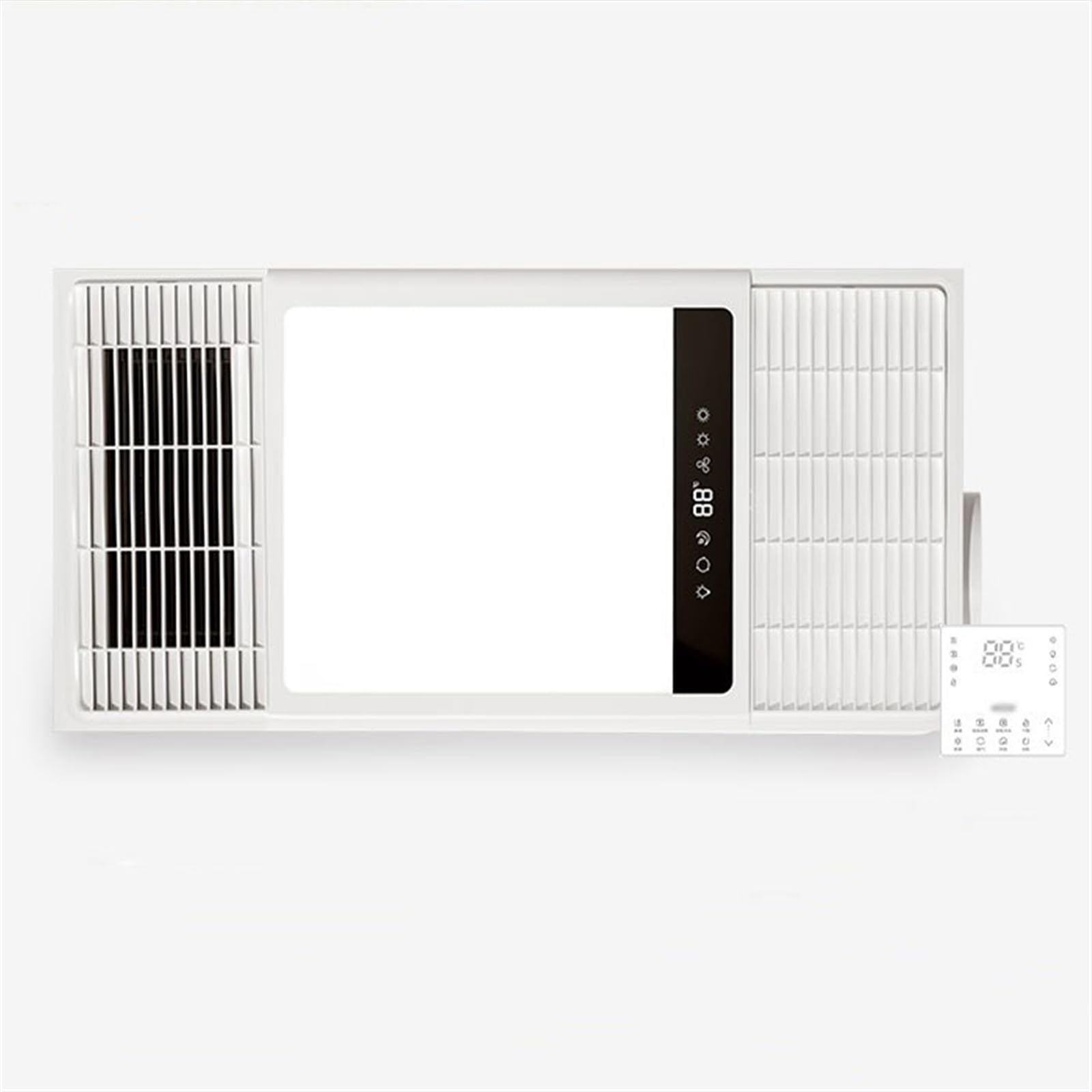 GLigeT Ventilatori bagno Riscaldatore da bagno Integrato Soffitto Bagno Aspiratore multifunzione Illuminazione Aria calda Macchina tutto in uno Ventola Aspirazione Bagno