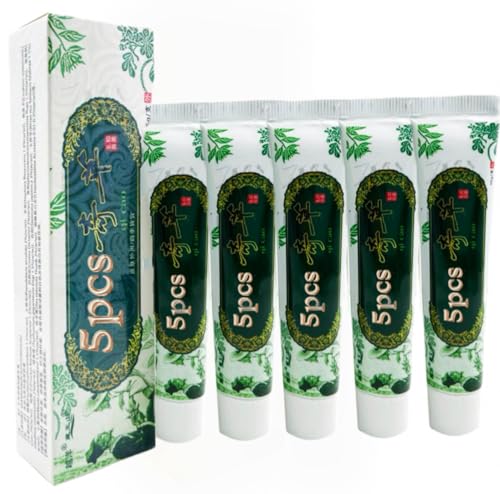 JHDOJHD QianNianQiCao 5 Sets Compatible with Natural Chinese Herbal Eczema Psoriasis Dermatitis Ointment Symptom External Use Only