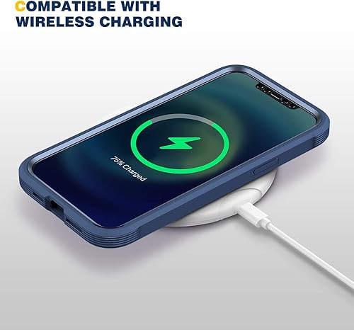 Miniatura 650 de Diaclara - Funda diseñada para iPhone 14 Pro Max, resistente, de cuerpo completo, con protector de pantalla sensible al tacto y antiarañazos + Blanco