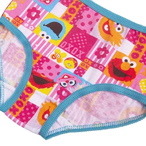 Sesame Street girls 100% Combed Cotton Panties Multipacks With Favorites Elmo, Cookie Monster & Big Bird in 18m, 2/3t, 4t2