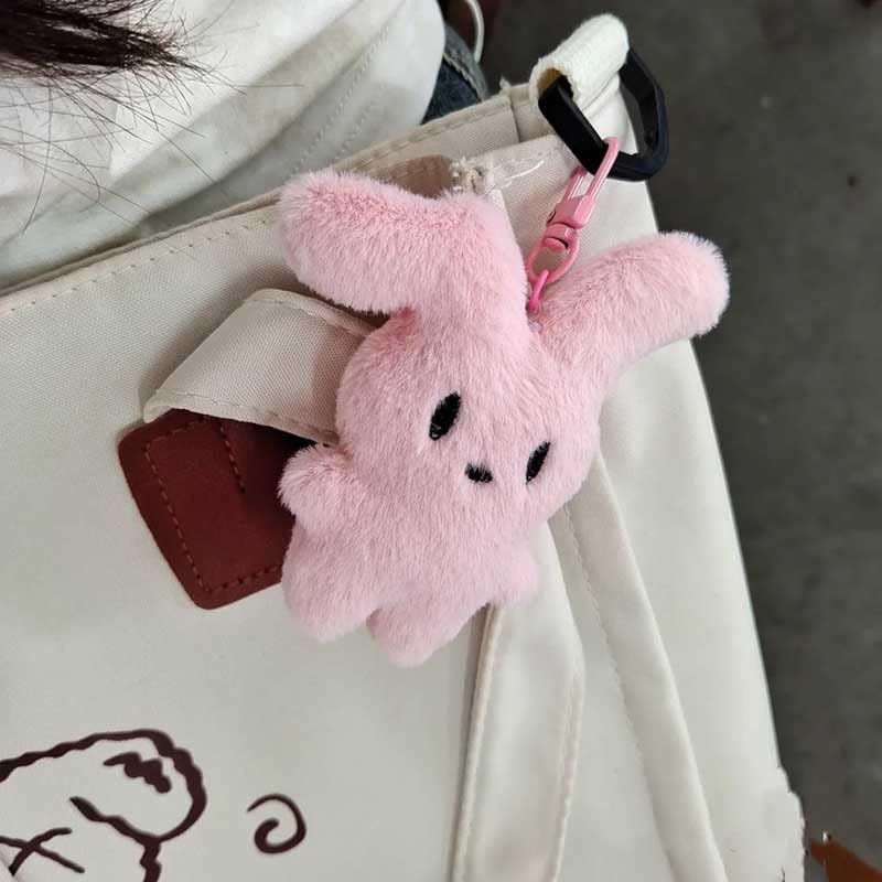 1PCS Cute Cartoon Rabbit Plush Key Chain Pendant Key Ring Backpack Charms Car Decoration Keychains Accessories,10.5 * 8.5cm
