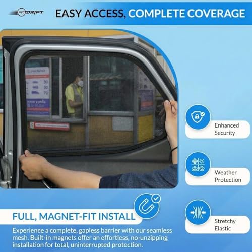 Image of NEODRIFT 'NeoShade' Magnetic Car Sunshades for Kia Seltos (2026) (Set of 2 - Front Row Only)(UV Protection, Magnetic Grip, Privacy & Heat Control)