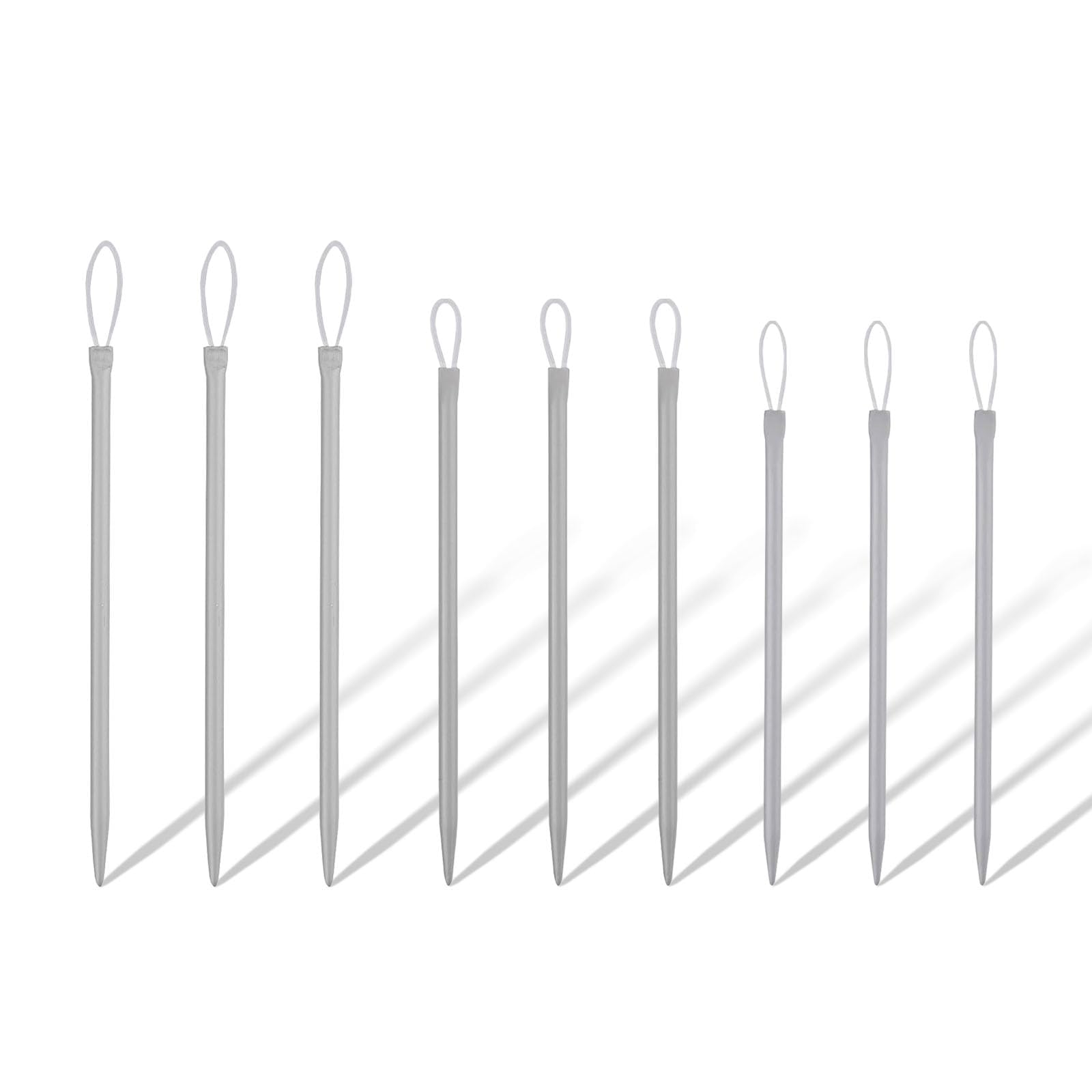 Cisyia White 9 Pcs Large Eye Darning Needles For Wool, Aluminium Yarn Needle For Crochet, Tapestry Needle With Nylon Thread Rope Threader, Wool Needles For Sewing Up Knitting Cross Stitch Sashiko Embroidery