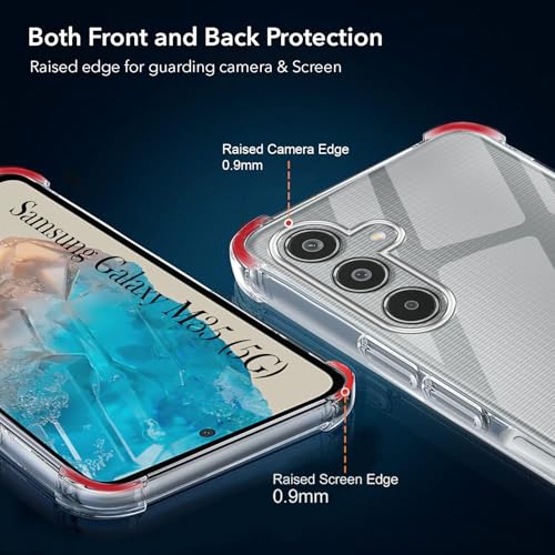 Image of Jkobi Shockproof Crystal-Clear Back Cover for Samsung Galaxy M35 5G (Anti Yellow Case | Drop & Camera Protection | Hard Polycarbonate)