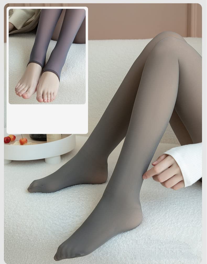 Leggings Femmes Leggings en Peluche Translucides Polyvalents Pantalon Magique De Levage De La Hanche-C2,One Size