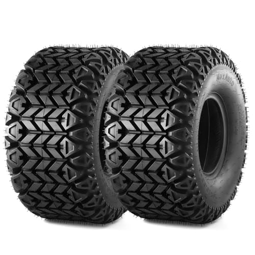 MaxAuto AT20X10-8 Hilly Lawn ATV Tire,20x10x8 Replacement for All Trail Rear Tires,Lawn Mower Tractor Tire,Golf Cart Turf Tires,4-Ply Tubeless,2 Pack