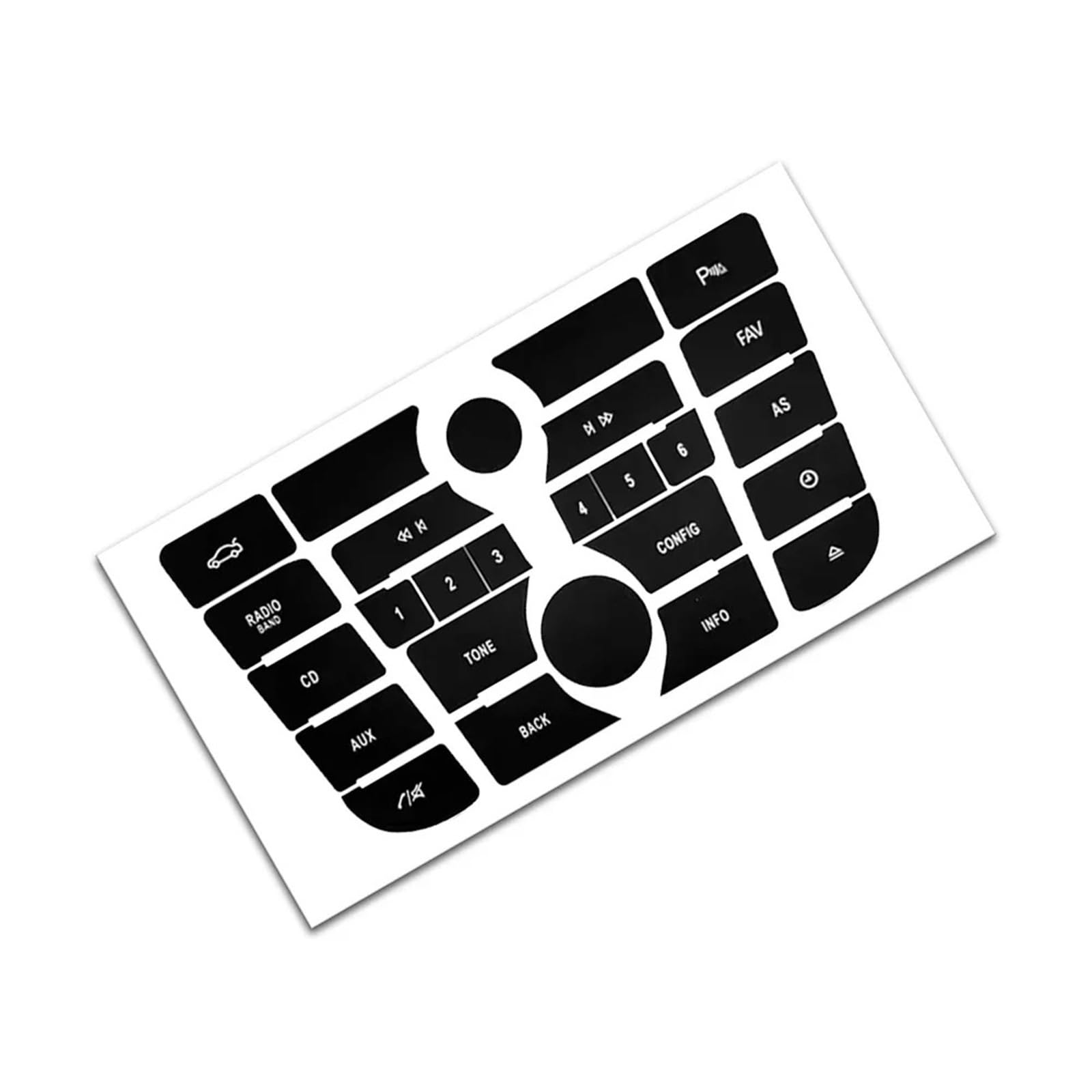 Car Button Sticker Compatible with Vauxhall for Astra for GTC Car CD Audio Button Climate Control AC Panel Centrel Console Repair Stickers Decal