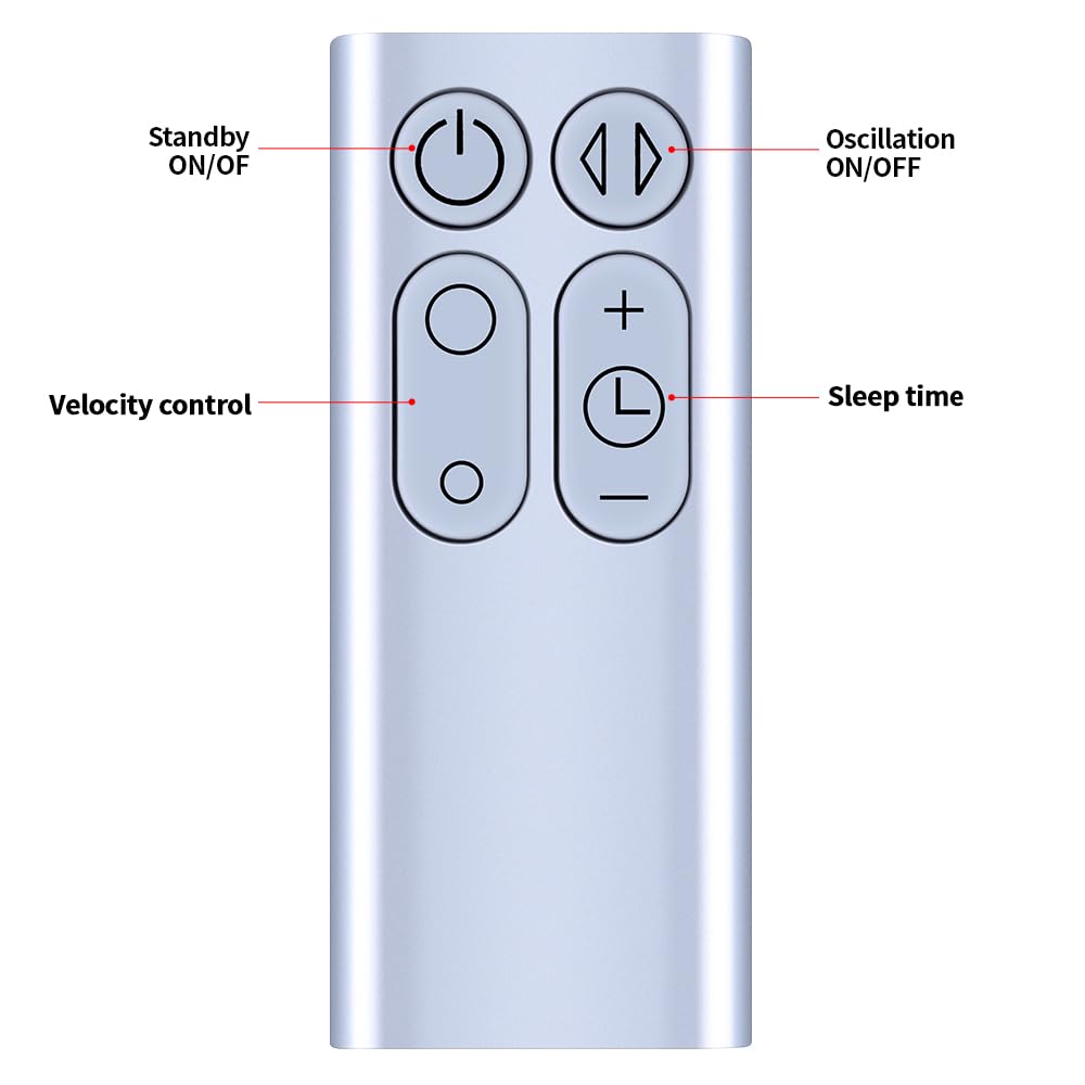 Telecomando di ricambio adatto per Dyson Ventilatore AM11 TP01 TP00, numero di parte 965824-06 965824-07 (argento, non adatto per altri modelli)