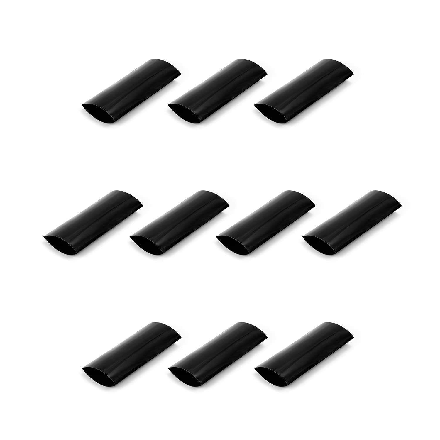 Othmro 10pcs 18650 Battery Wraps, 30mm Width Flat PVC Heat Shrink Tubing Battery Insulating Cover Protective Sleeve for 18650 Single Battery, 72mm Length (Black)