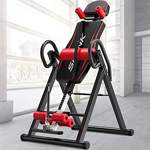 Marshal Fitness Gravity Foldable Heavy Duty Inversion Table with Headrest & Adjustable Protective Belt Back Stretcher Machine for Pain Relief Therapy Vertical Climber -MF-0071