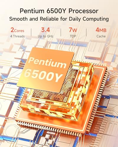Image of 15.6 Inch Laptop Computer, 16GB RAM 512GB SSD, Pentium Gold 6500Y, FHD IPS Display, Student Laptop for Work & Study, WiFi 5, Bluetooth 5.0, HDMI, Type-C