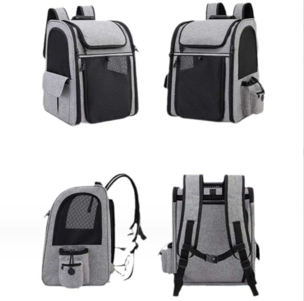 Transportbox Hund Großer Katzen-Rucksack, Erweiterbarer Haustier-Rucksack Für Kleine Hunde, Katzen, Hunde-Rucksack Katzentasche Transporttasche Katze(B)