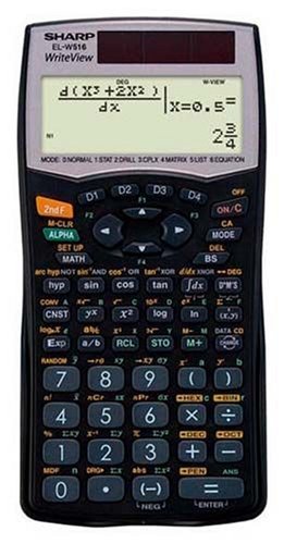Sharp EL-W516B Scientific Calculator with WriteView (Black)