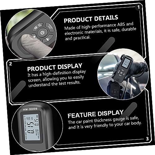 LIFKOME Medidor de grosor de recubrimiento para autos con pantalla de alta definición, construcción ligera y diseño práctico, accesorio esencial para mediciones precisas miniatura 6