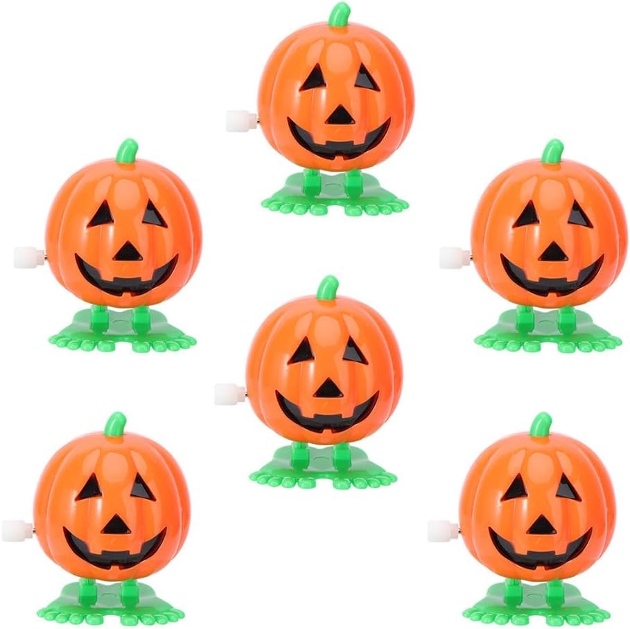 VOSAREA 6pcs Halloween Clockwork Tool for Kids, Creative Wind Up Plastic Figure, Halloween Party Favors for Kid Early Learning