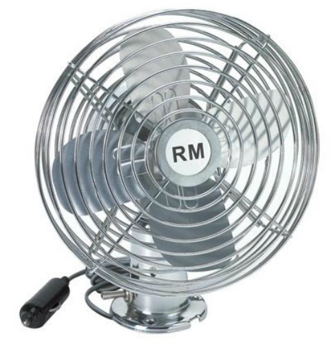 Roadmaster 3700 Chrome Two Heavy Duty Speed Fan with 12V Plug