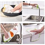 WDEC 10Pcs Bamboo Dish Cloths Towels Kitchen Cloths for Furniture Dining Room Table Cleaning Absorbent Machine Washable, Eco Cloth Fiber Reusable Soft Eco-friendly 30x30cm - Image 3