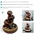 Sunnydaze Tiered Vessels 10-Inch Indoor Ceramic Tabletop Fountain - Electric Submersible Pump with Adjustable Flow Brown