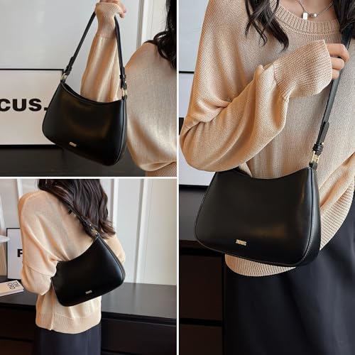 Umhängetasche Damen klein Handtasche, Y2K Crossbody Bag Damen PU Leder Schultertasche Vintage für Frauen Dating Party Einkaufe – Bild 3