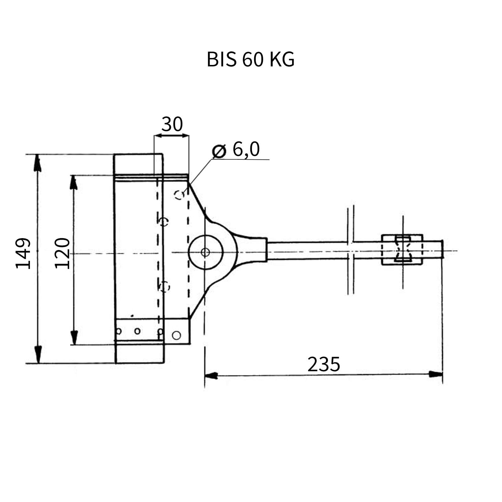ATTAS Türschließer Feder 25 kg, 40 kg, 60 kg, 80 kg |verzinkt| automatischer Türschließer | Türschließer außen Gartentor Gartentür